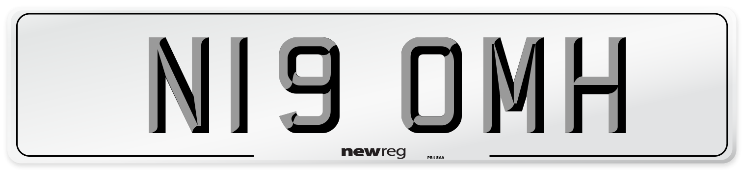 N19 OMH Number Plate from New Reg